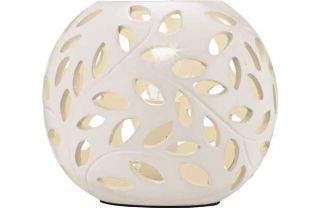 Inspire Leaves Ceramic Table Lamp   Cream. from Homebase.co.uk 