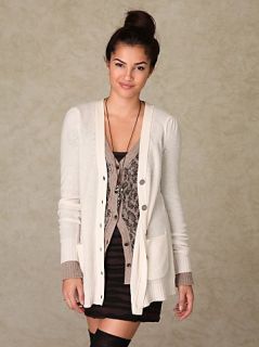 Cashmere Puff Sleeve Cardigan at Free People Clothing Boutique