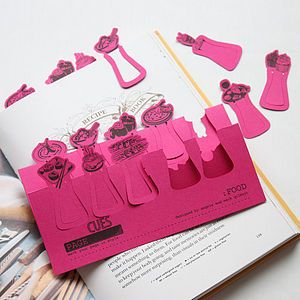 Set Of Ten Food Card Page Markers   shop by occasion