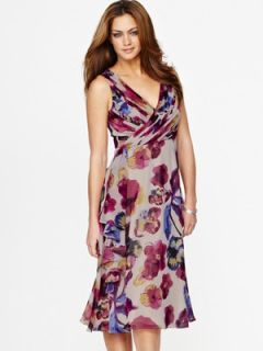 Teatro Knot Side Frill Occasion Dress   Print  Littlewoods