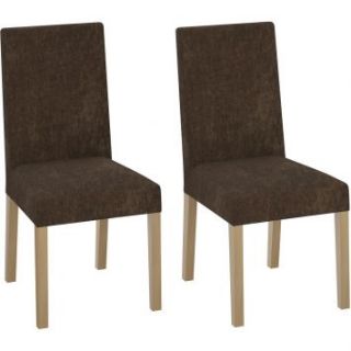 Conjunto 2 Cadeiras Chicago Nogueira & Aquvelvet CastorMadellegno