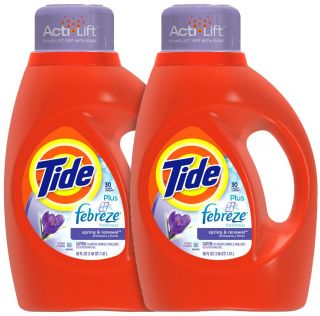 Tide plus Freshness 2x Concentrated Detergent, Spring & Renewal, 50 oz 