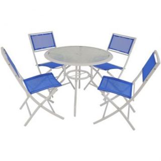 Conjunto de Jardim Ipanema com 4 cadeiras Azul