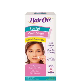 Hair Off Facial Wax Strips 18 ct   