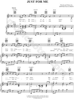 Image of Donnie McClurkin   Just for Me Sheet Music    