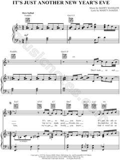Image of Barry Manilow   Its Just Another New Years Eve Sheet Music 
