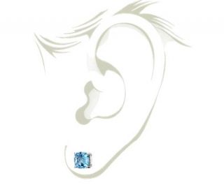 Swiss Blue Topaz Earrings in Sterling Silver (8mm)  Blue Nile