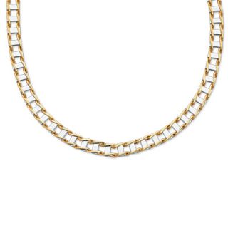 14K Two Tone Gold Railroad Link Necklace   20   View All Necklaces 