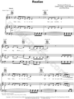 Image of Colbie Caillat   Realize Sheet Music    & Print