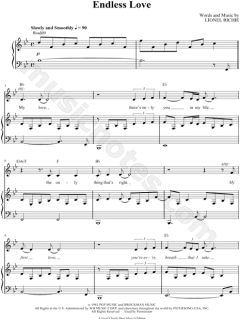  sheet music for Endless Love. Choose from sheet music for 