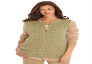 Plus Size Sweater, zip front, by Only Necessities®  Plus Size 