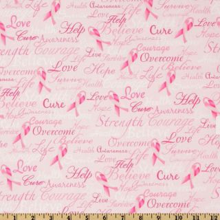 Ribbons Of Hope Pink   Discount Designer Fabric   Fabric