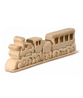 WOODEN TRAIN PUZZLE  Wood Toy Trains, Locomotive, Rail Road Stem 