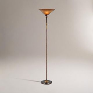 Soho Torchiere with Glass Shade, Rust  World Market