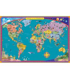 CHILDRENS WORLD MAP  Kids Wall Map  UncommonGoods