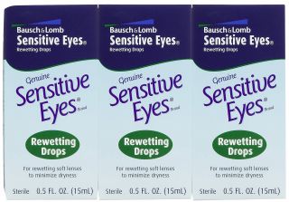 Bausch & Lomb Sensitive Eyes Rewetting Drops, Soft Contact Lenses
