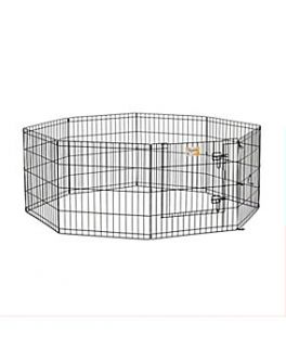 Black Exercise Pen with Step Thru Door, Up to 24 lb.   2409399 