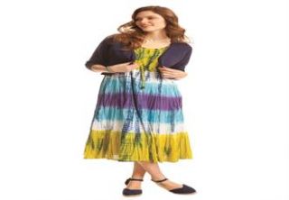 Plus Size Petite dress in cool cotton with 3 tiers  Plus Size Petite 