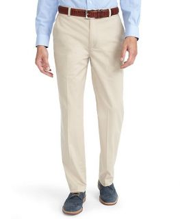 Clark Plain Front Cotton Lycra® Pants   Brooks Brothers