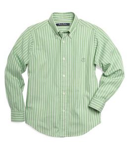 Washed Pinpoint Stripe Sport Shirt   Brooks Brothers