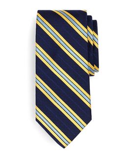 Satin Split Stripe Tie   Brooks Brothers