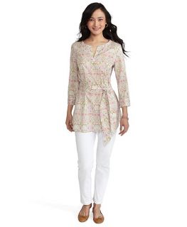 Petite Cotton Floral Tunic   Brooks Brothers