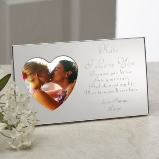 9870   My Love Personalized Silver Heart Frame 
