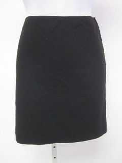 GIANNI VERSACE Black Chainmail Trim Mini Skirt Size 8