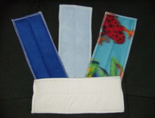 Cloth Diaper Liners Doublers 10 x 4 made with FLeece, Flannel and ZORB