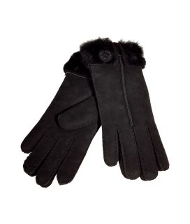 UGG Australia Black Bailey Cuff Gloves  Damen  Accessories 