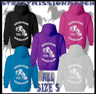 HORSE RIDING HOODIE PERSONALISED HOODIE Children’s & Adult’s SHOW 