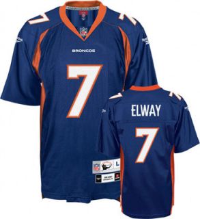 John Elway Reebok NFL Navy Premier 1998 Throwback Denver Broncos 