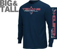 Houston Texans Big & Tall Victory Primary Receiver III Long Sleeve T 