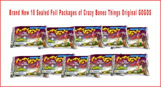   Sealed Foil Packages of Crazy Bones Things Original GOGOS FREE SHIP