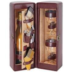 Picnic Time Harmony Burgundy Insulated Wine Case