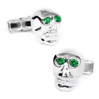 Emerald Eye Skull Cufflinks at Brookstone—Buy Now