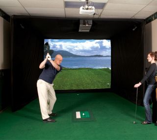 Par T Golf Simulator Double Eagle Elite plus 4 NEW HD Indoor golf 