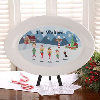 4743   Winter Family Personalized Platter 