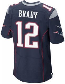 Tom Brady Jersey Home Navy Elite Authentic #12 Nike New England 