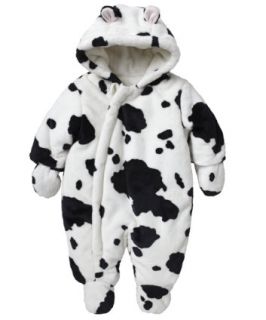 Mothercare Unisex Black and White Cow Snowsuit   pramsuits & snowsuits 