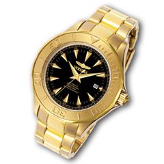 Zales   Mens Invicta Ocean Ghost III Gold Tone Watch with Black Dial 