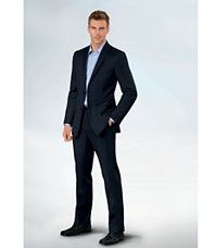 NEW Joseph Slim Fit 2 Button Plain Front Wool Suit  Charcoal/Black 