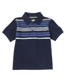 Mothercare Navy and Stripe Short Sleeve Polo Top   t shirts 