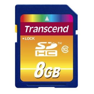 MacMall  Transcend 8GB SDHC Class 10 Flash Memory Card TS8GSDHC10