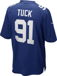 Justin Tuck Jersey Home Blue Game Replica #91 Nike New York Giants 