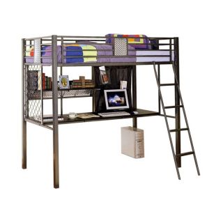 Monster Bedroom Twin Study Loft Bunk Bed at Brookstone—Buy Now