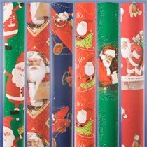 Bulk Santa Scenes Christmas Gift Wrap at DollarTree