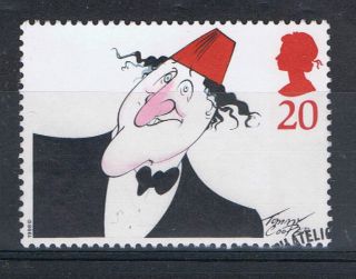 Tommy Cooper Illustrated By Gerald Scarfe on 1998 Immaculate CTO Stamp 