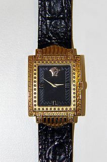 NEW GIANNI VERSACE SIGNATURE GOLD PLATED WATCH MEDUSA VINTAGE RARE 