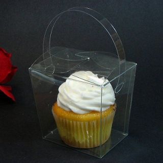 20 Cupcake Favor Boxes   Clear Plastic Containers Great for any 